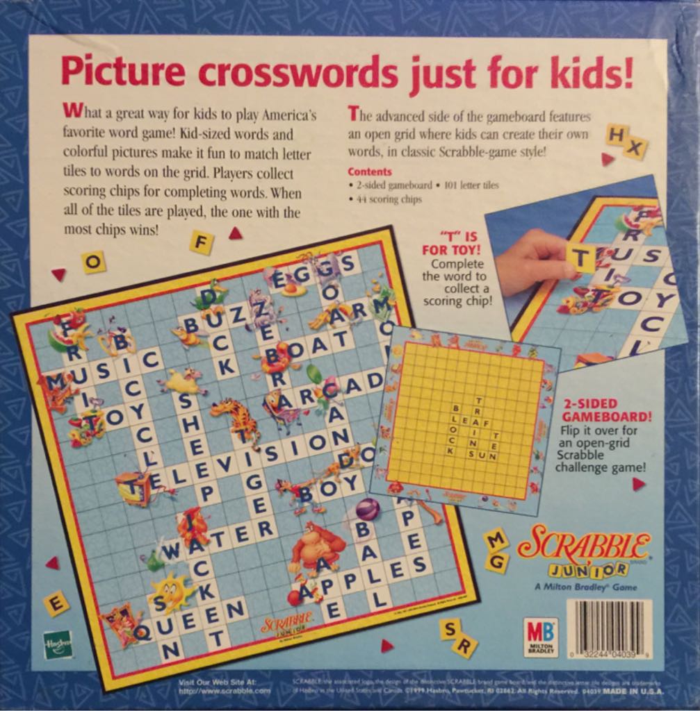 Scrabble Junior  (2-4) board game collectible [Barcode 032244040399] - Main Image 2