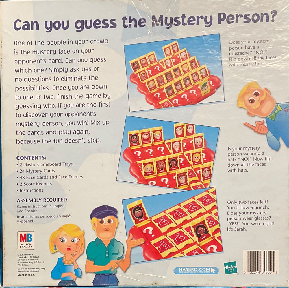 Guess Who?  (2) board game collectible [Barcode 032244048005] - Main Image 3