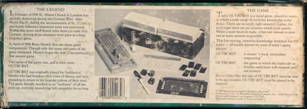 Outburst  (2+) board game collectible [Barcode 033500042348] - Main Image 2