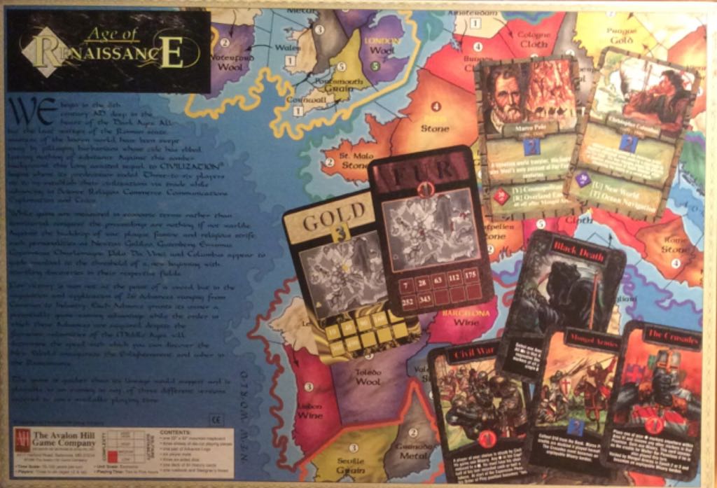 Age of Renaissance  (3 - 6) board game collectible [Barcode 045708009078] - Main Image 2