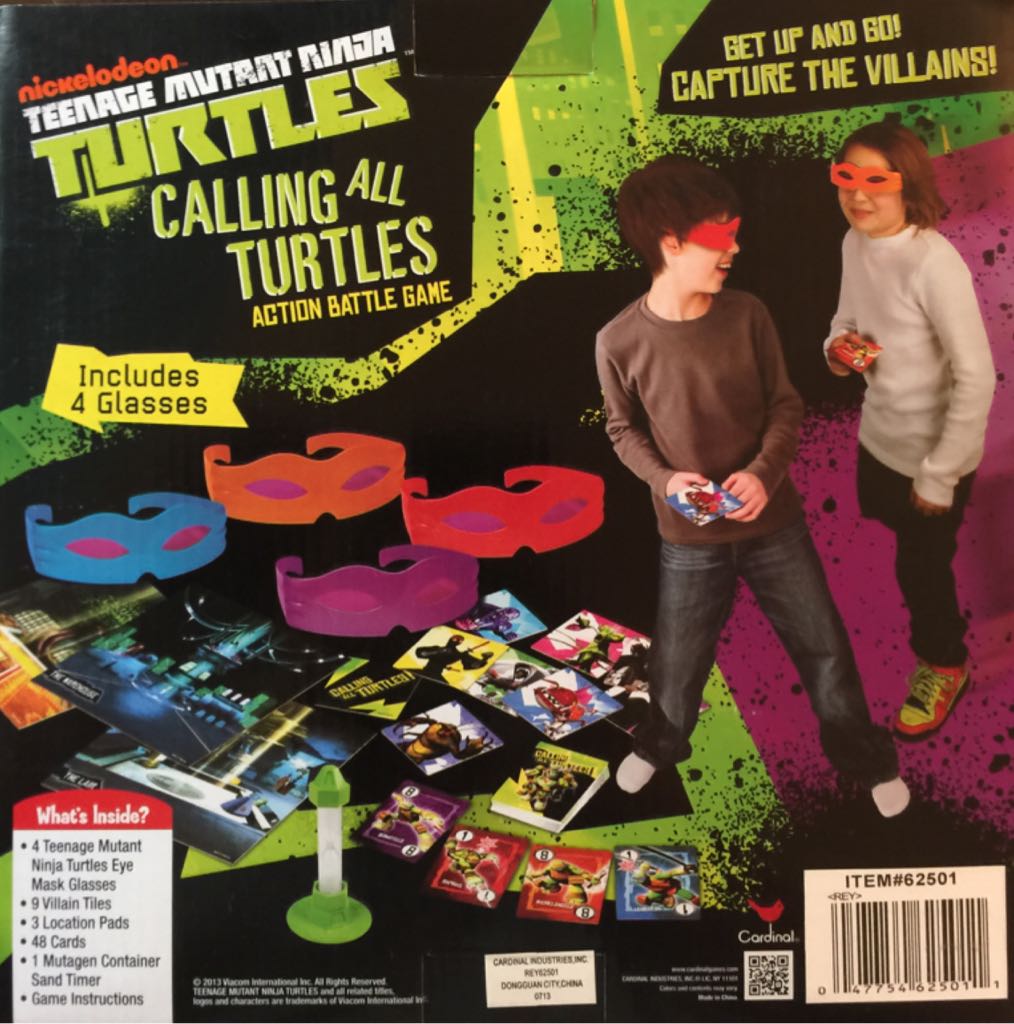 Teenage Mutant Ninja Turtles: Calling All Turtles  (4) board game collectible [Barcode 047754625011] - Main Image 2