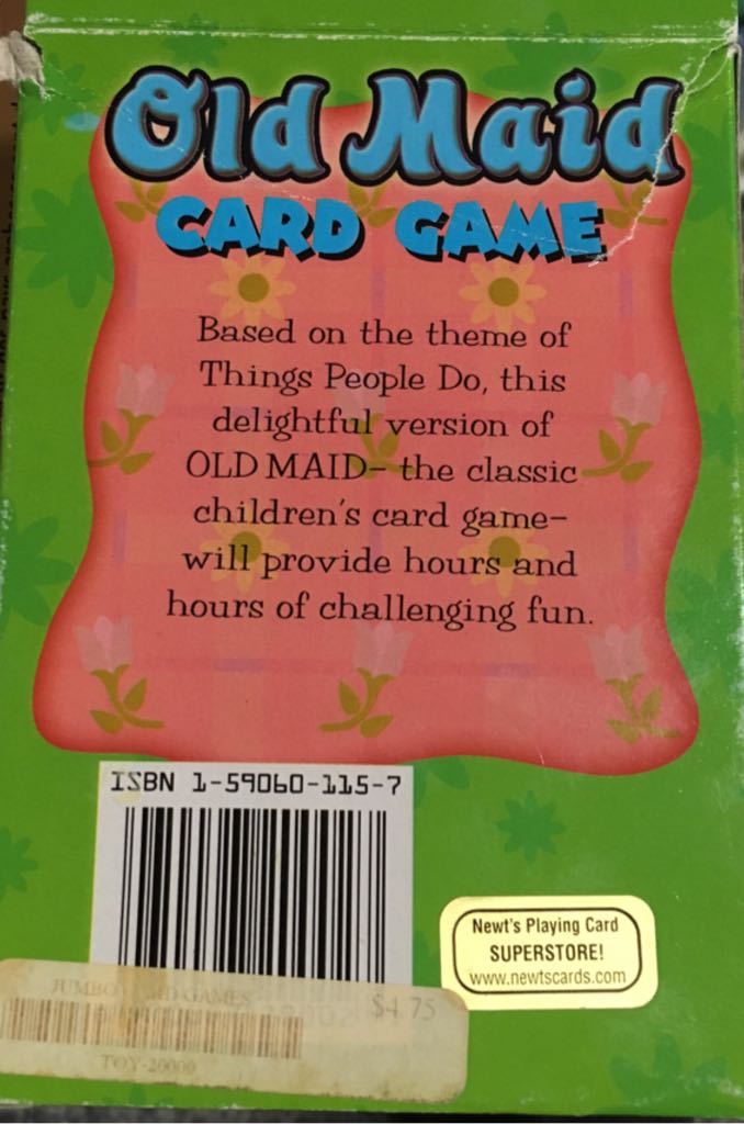 Old Maid  (2-6 (2,3,4,5,6)) board game collectible [Barcode 070097200027] - Main Image 2