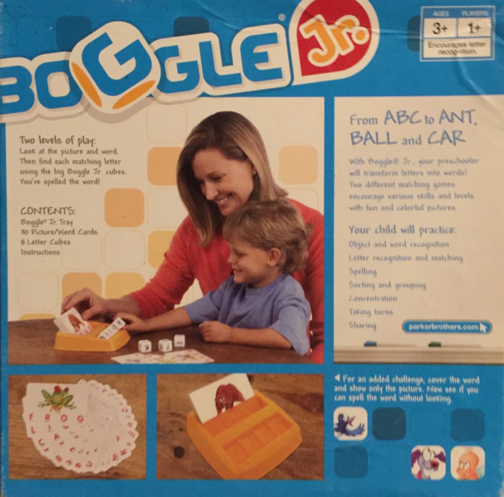 Boggle Jr.  (1-2) board game collectible [Barcode 073000004569] - Main Image 2