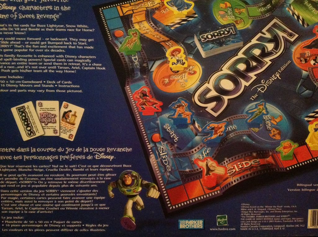Sorry the Disney Edition  (2-4) board game collectible [Barcode 076930403884] - Main Image 2