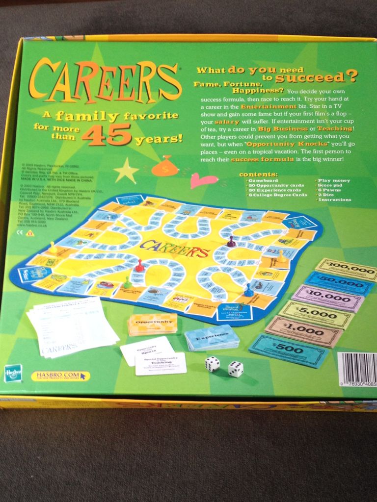 Careers  (2-6) board game collectible [Barcode 076930408582] - Main Image 2