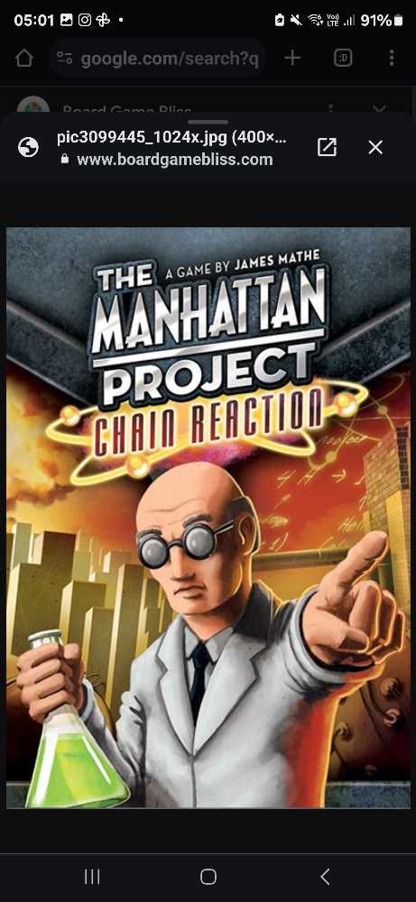 Manhattan Project, The: Chain Reaction  (1-5) board game collectible [Barcode 091037681171] - Main Image 3
