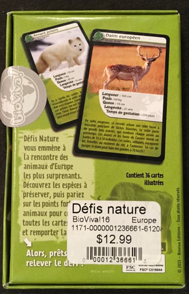 Defis Nature Bioviva Europe  board game collectible [Barcode 3569160282512] - Main Image 2