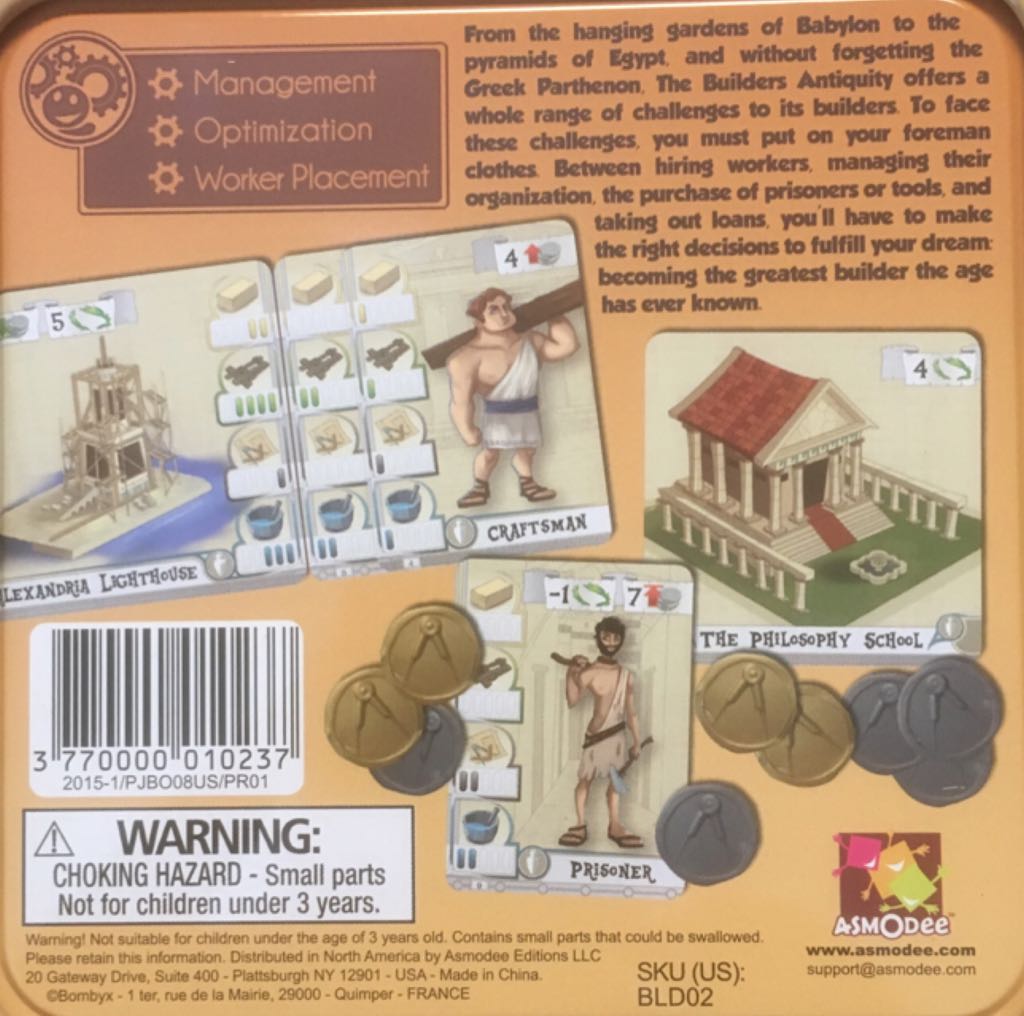 Builders: Antiquity, The  (2-4) board game collectible [Barcode 3770000010237] - Main Image 2