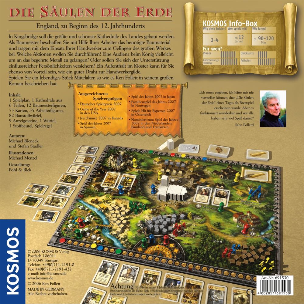 Kosmos 6915300 - Die Säulen der Erde  (2-4) board game collectible [Barcode 4002051691530] - Main Image 2