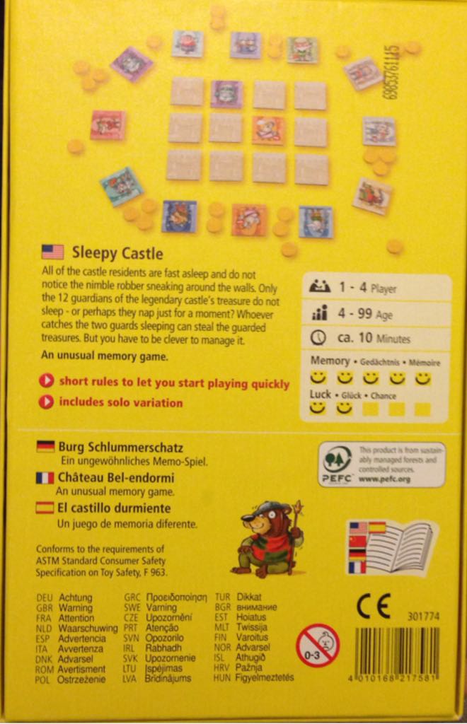 Sleepy Castle  (1-4) board game collectible [Barcode 4010168217581] - Main Image 2