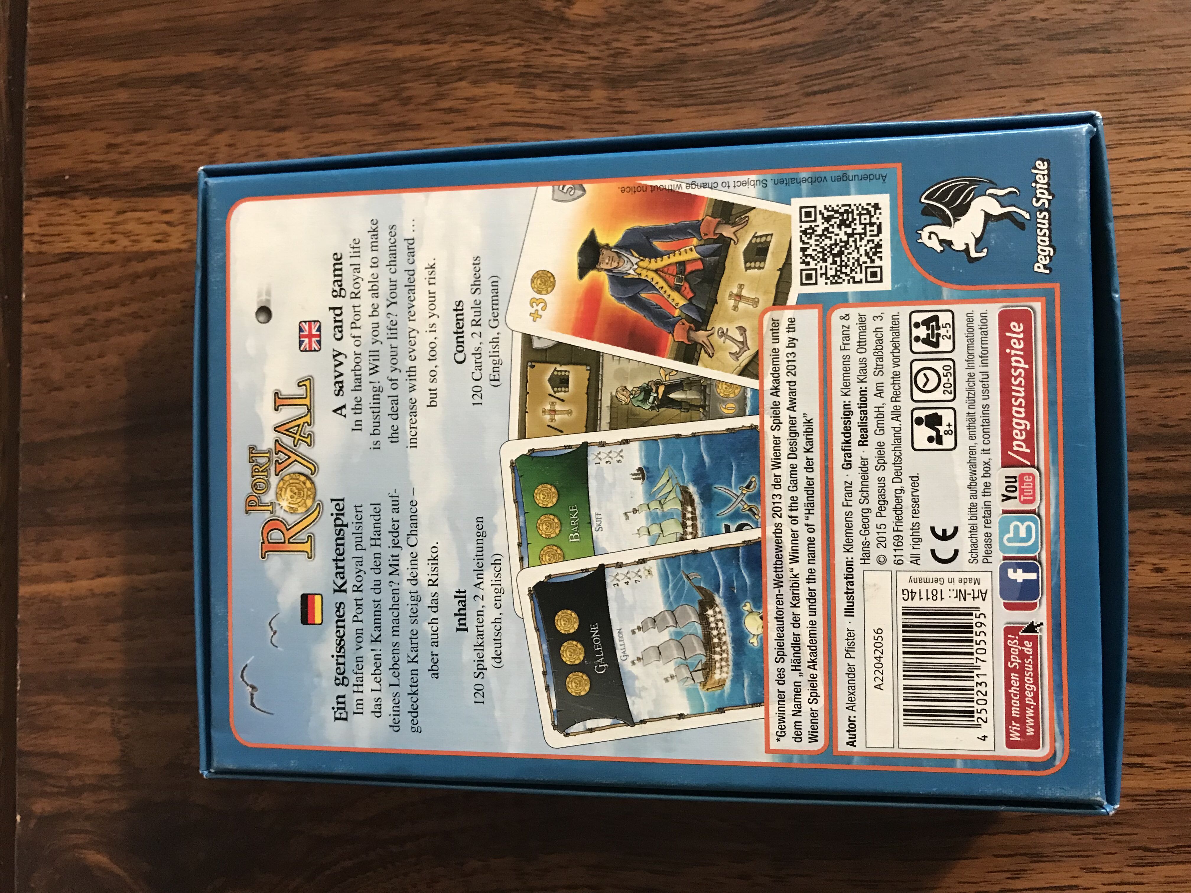 Port Royal Card Game  (2-5) board game collectible [Barcode 4250231705595] - Main Image 2