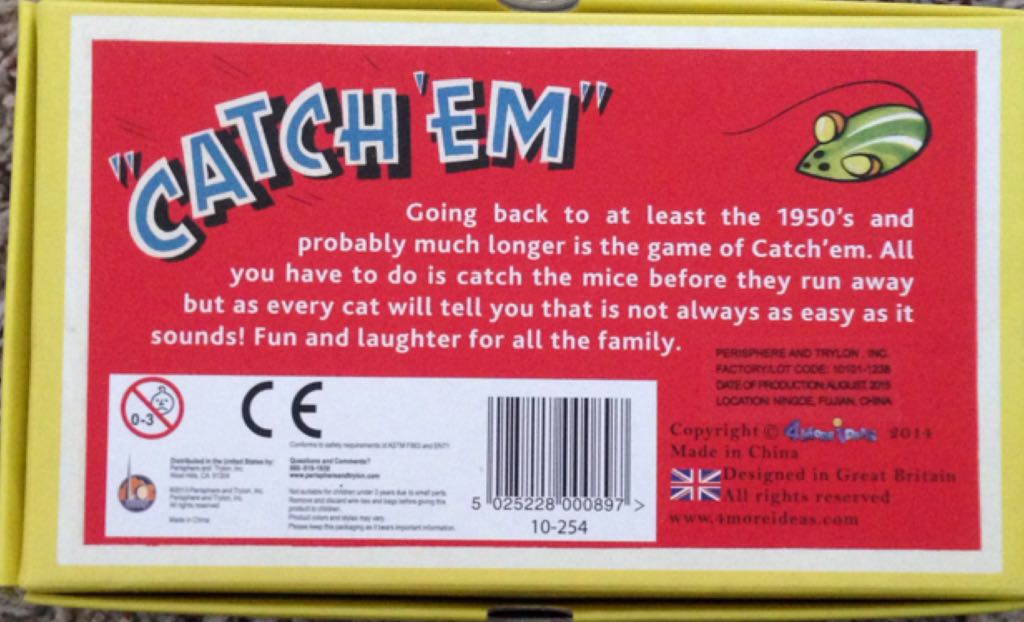 CATCH ’EM MOUSIE-MOUSE Dice/Cup mice board game retro/vtg  (3-6) board game collectible [Barcode 5025228000897] - Main Image 2