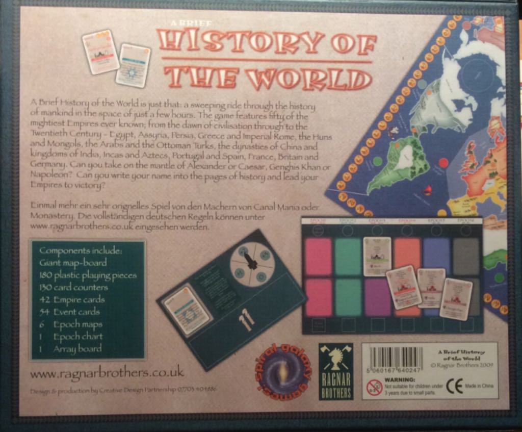 A Brief History of The World  (3-6) board game collectible [Barcode 5060167640247] - Main Image 2