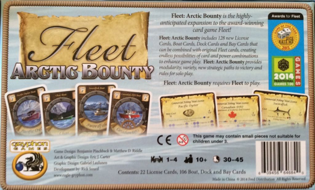 Fleet Arctic Bounty  (1-4) board game collectible [Barcode 609456646840] - Main Image 2