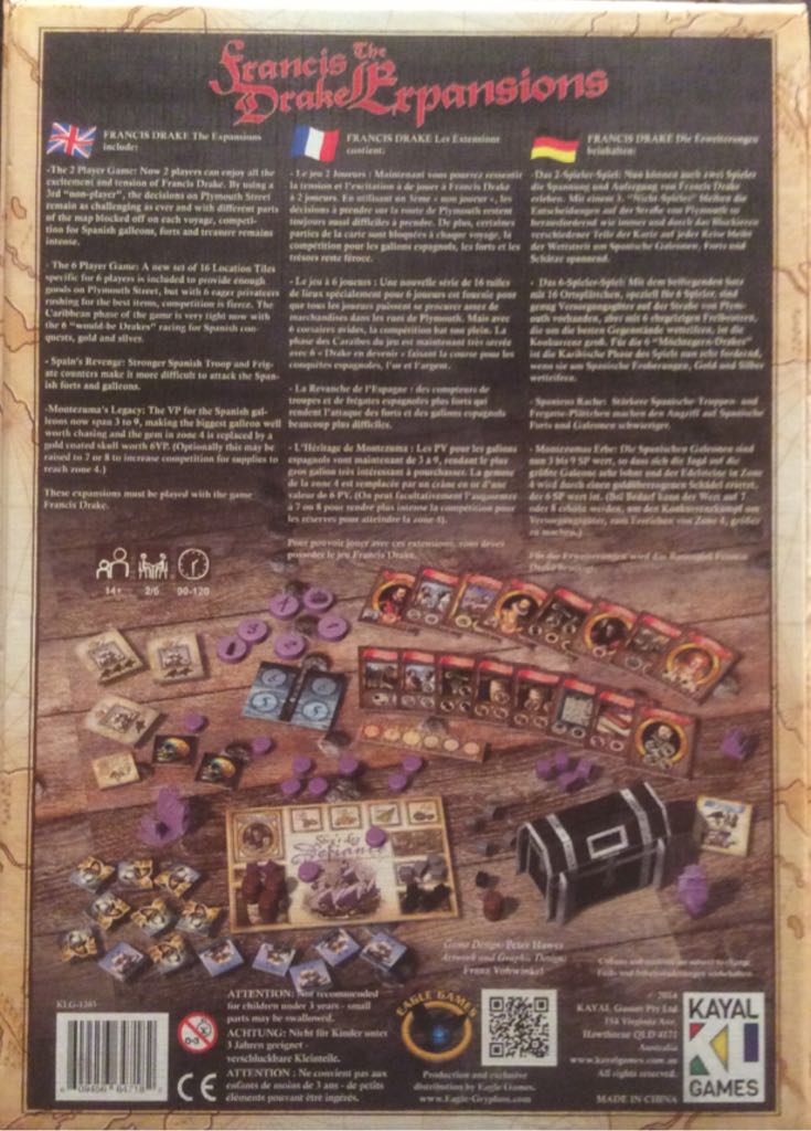 Francis Drake: The Drake Expansions  (2-6) board game collectible [Barcode 609456647182] - Main Image 2
