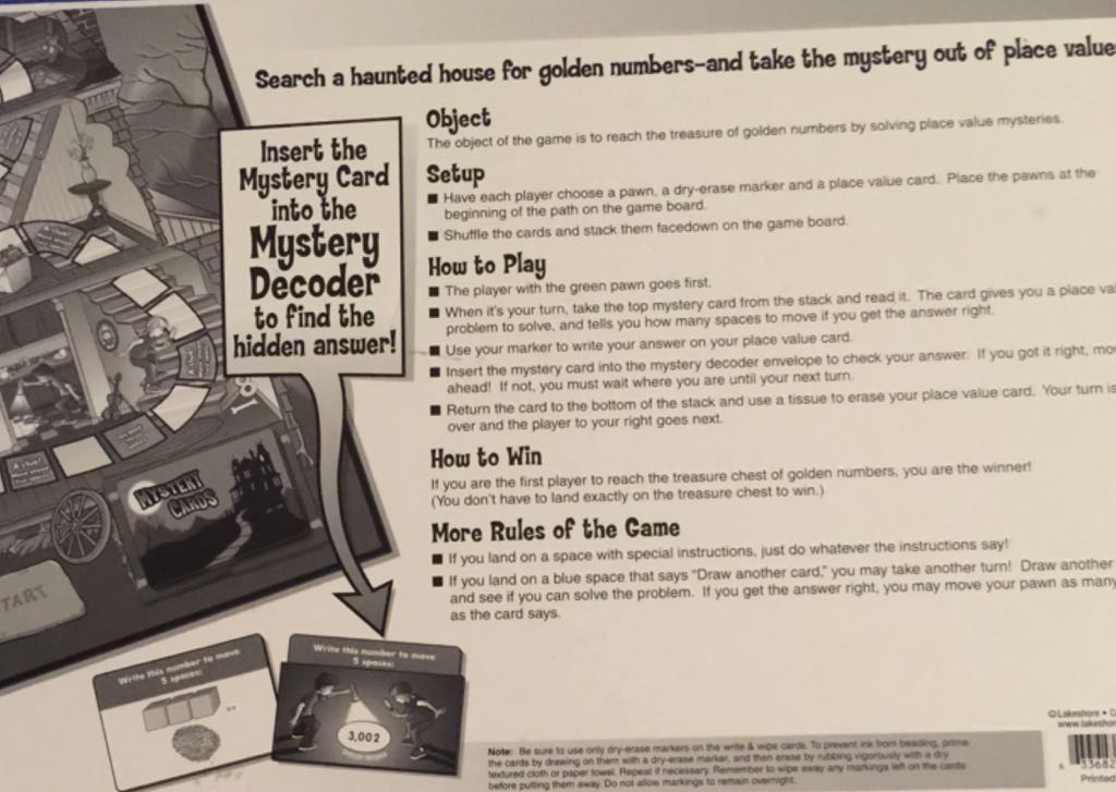 Place Value Mystery House  (4) board game collectible [Barcode 633682050782] - Main Image 2