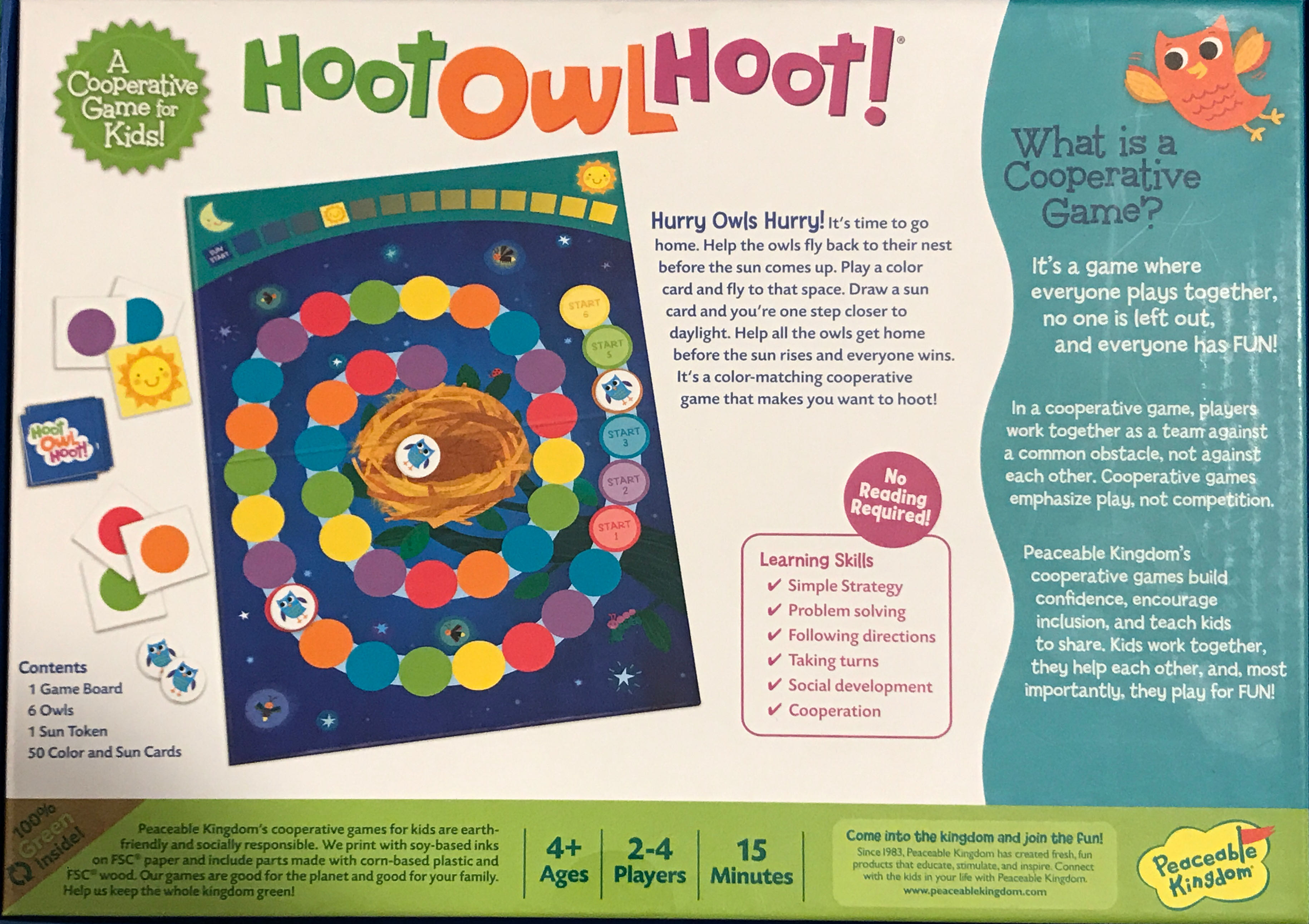 Hoot Owl Hoot!  (2-4) board game collectible [Barcode 643356046768] - Main Image 2