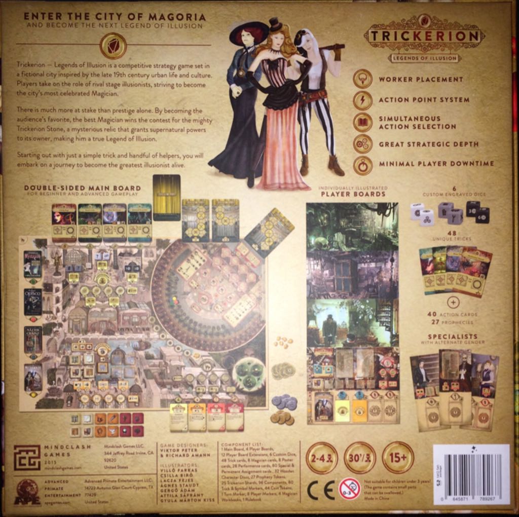Trickerion  (2-4) board game collectible [Barcode 645871789267] - Main Image 2