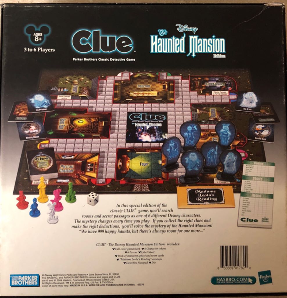 Clue: Disney Haunted Mansion  (2-6) board game collectible [Barcode 653569017820] - Main Image 2