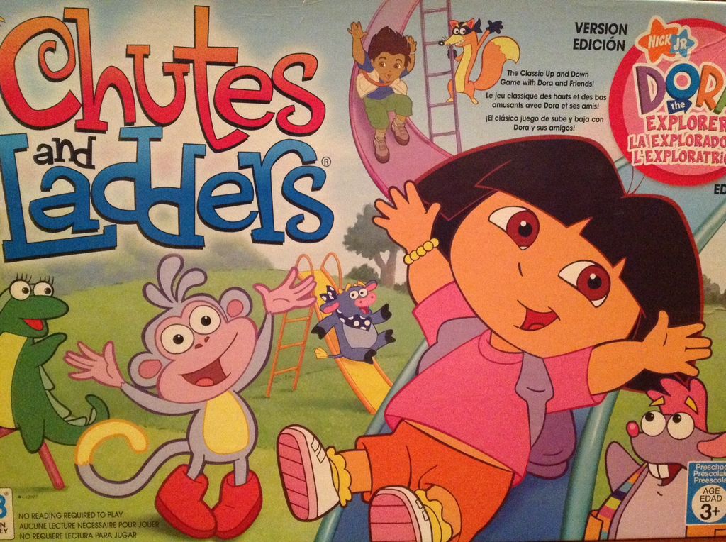 Chutes and Ladders Dora the explorer edition  (2-4) board game collectible [Barcode 653569127574] - Main Image 1