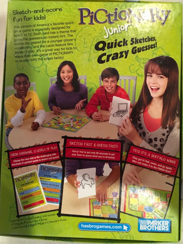 Pictionary Junior  (4+) board game collectible [Barcode 653569694496] - Main Image 2