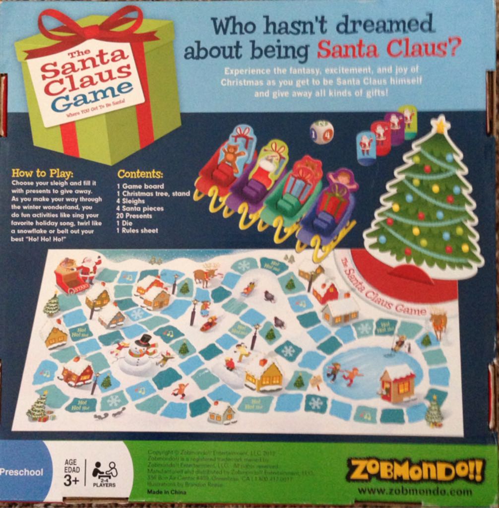 The Santa Claus Game  (2-4) board game collectible [Barcode 653609633003] - Main Image 2