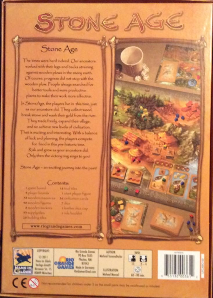 Stone Age  (2-5) board game collectible [Barcode 655132003612] - Main Image 2