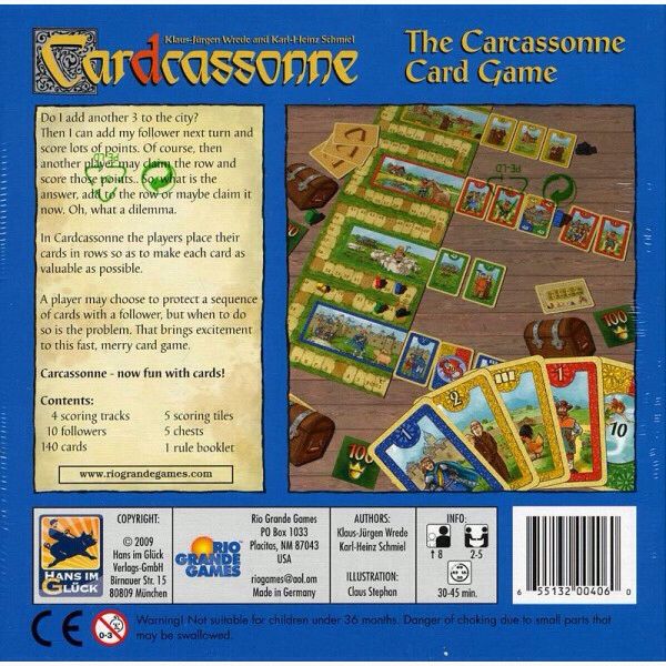 Cardcassonne: The Carcassonne Card Game  (2-5) board game collectible [Barcode 655132004060] - Main Image 2