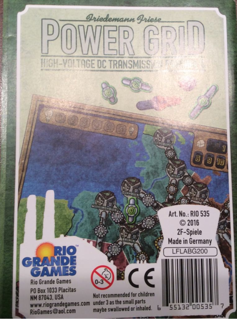 Power Grid High-Voltage DC Transmission Passage C  (2-6) board game collectible [Barcode 655132005357] - Main Image 2