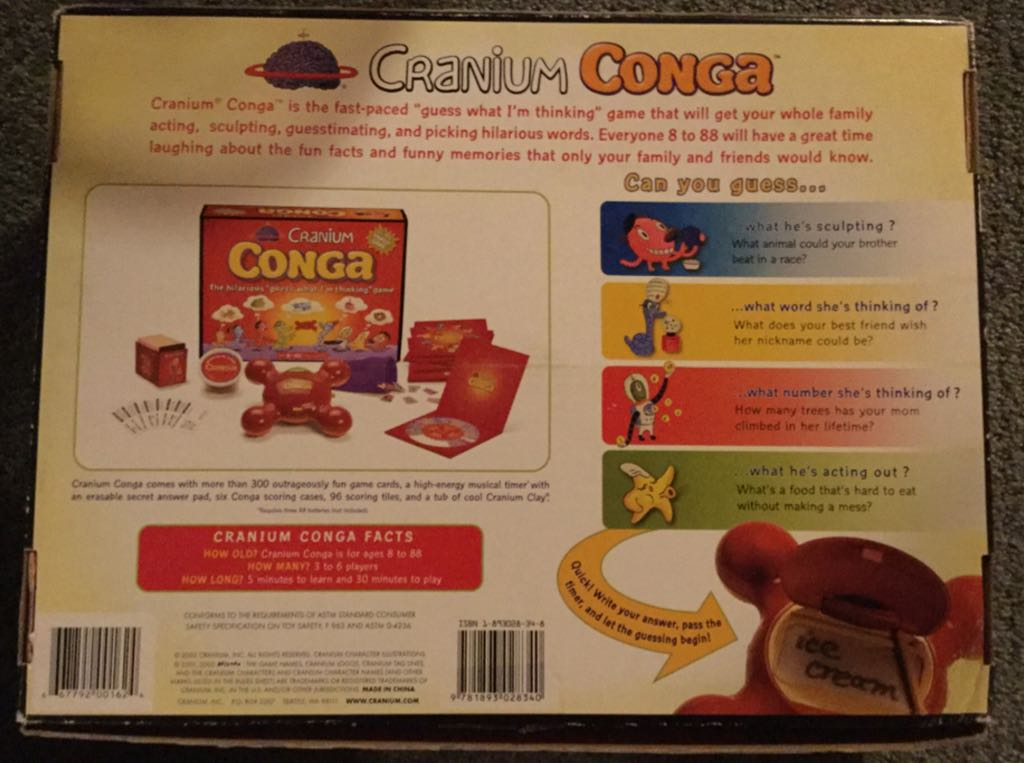 Conga  (3-6) board game collectible [Barcode 667792001624] - Main Image 2