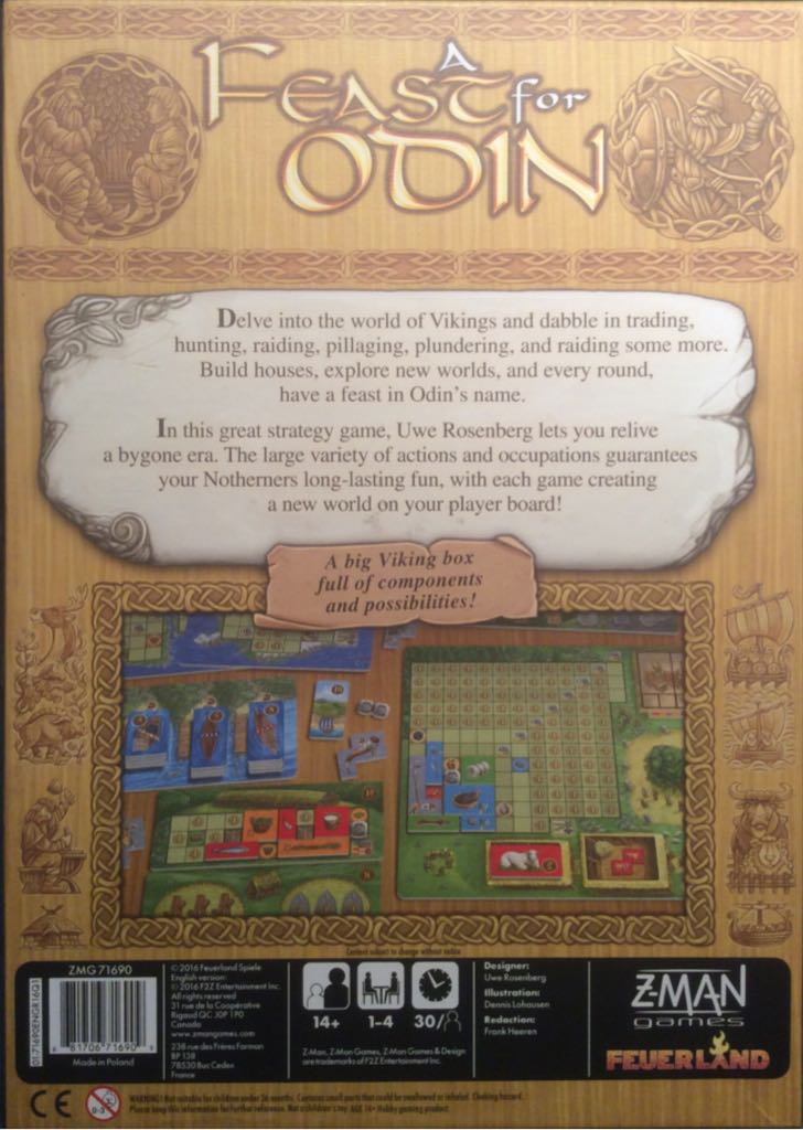 A Feast For Odin  (1 - 4) board game collectible [Barcode 681706716909] - Main Image 2