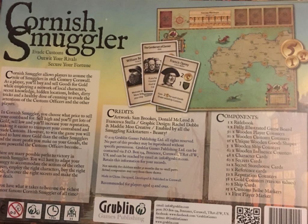 Cornish Smuggler  (2-5) board game collectible [Barcode 700461059004] - Main Image 2