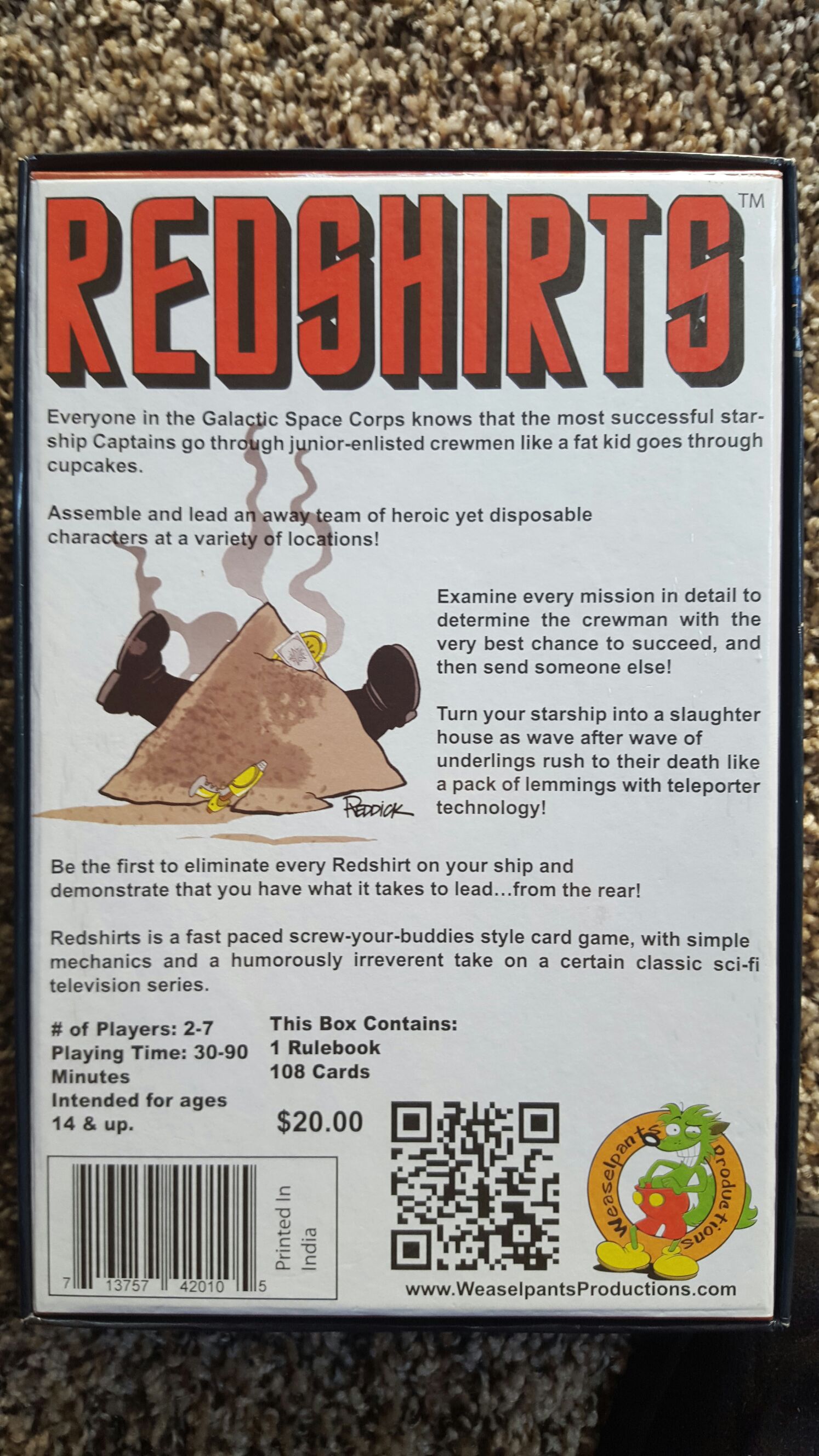 Redshirts  (2-7) board game collectible [Barcode 713757420105] - Main Image 2