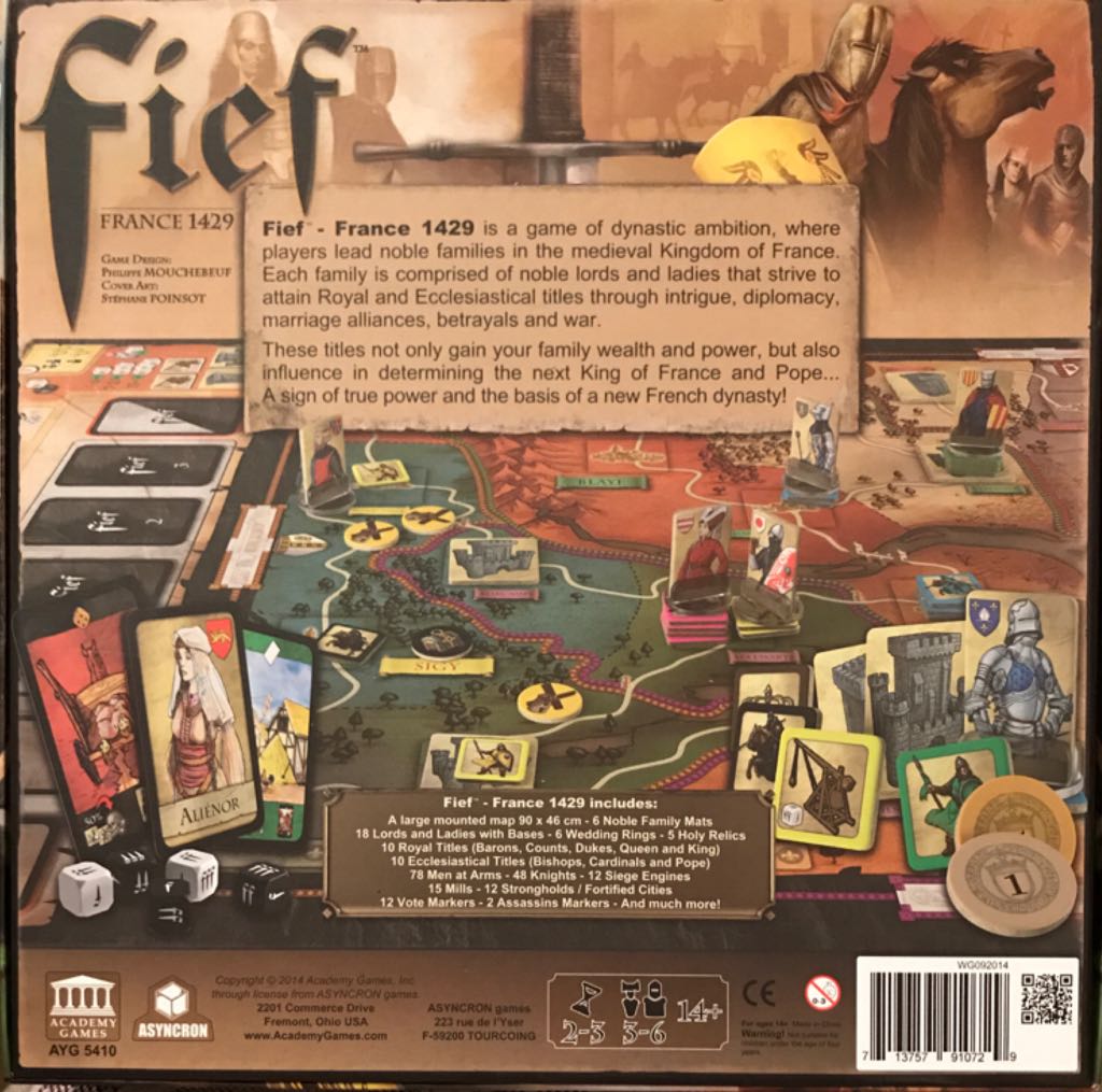 Fief: France 1429  (3 to 6) board game collectible [Barcode 713757910729] - Main Image 2