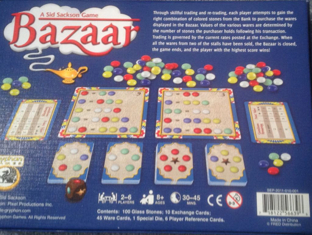 Bazaar  (2-6) board game collectible [Barcode 718122566396] - Main Image 2