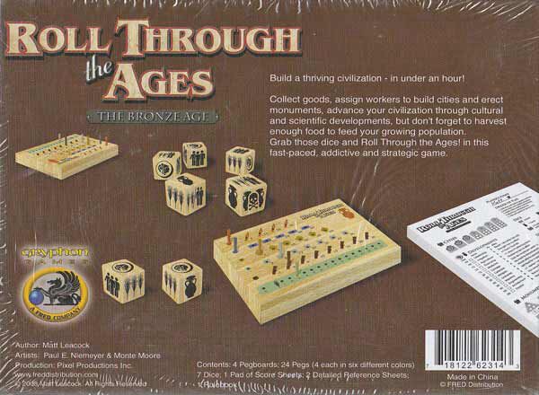 Roll Through The Ages, The Bronze Age  (1-4 Players) board game collectible [Barcode 718122623143] - Main Image 2