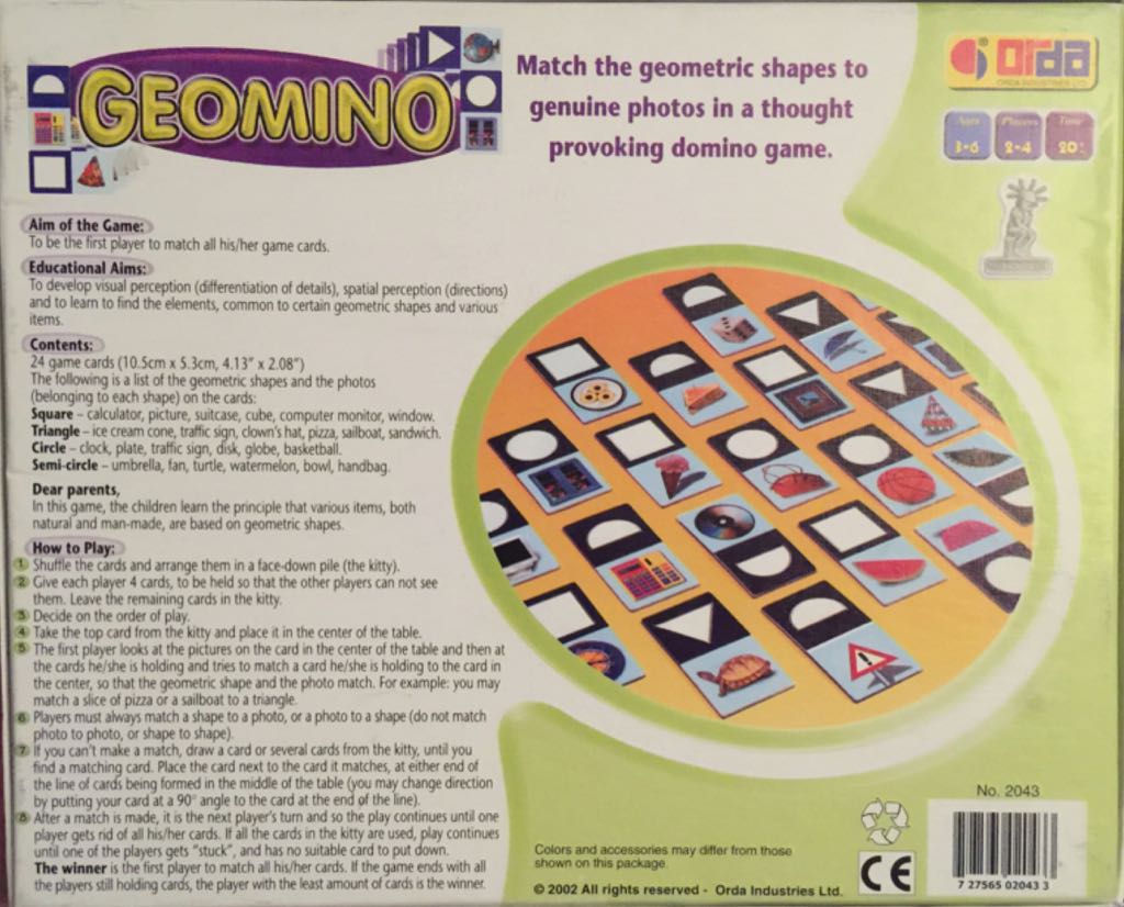 Geomino  (4) board game collectible [Barcode 727565020433] - Main Image 2