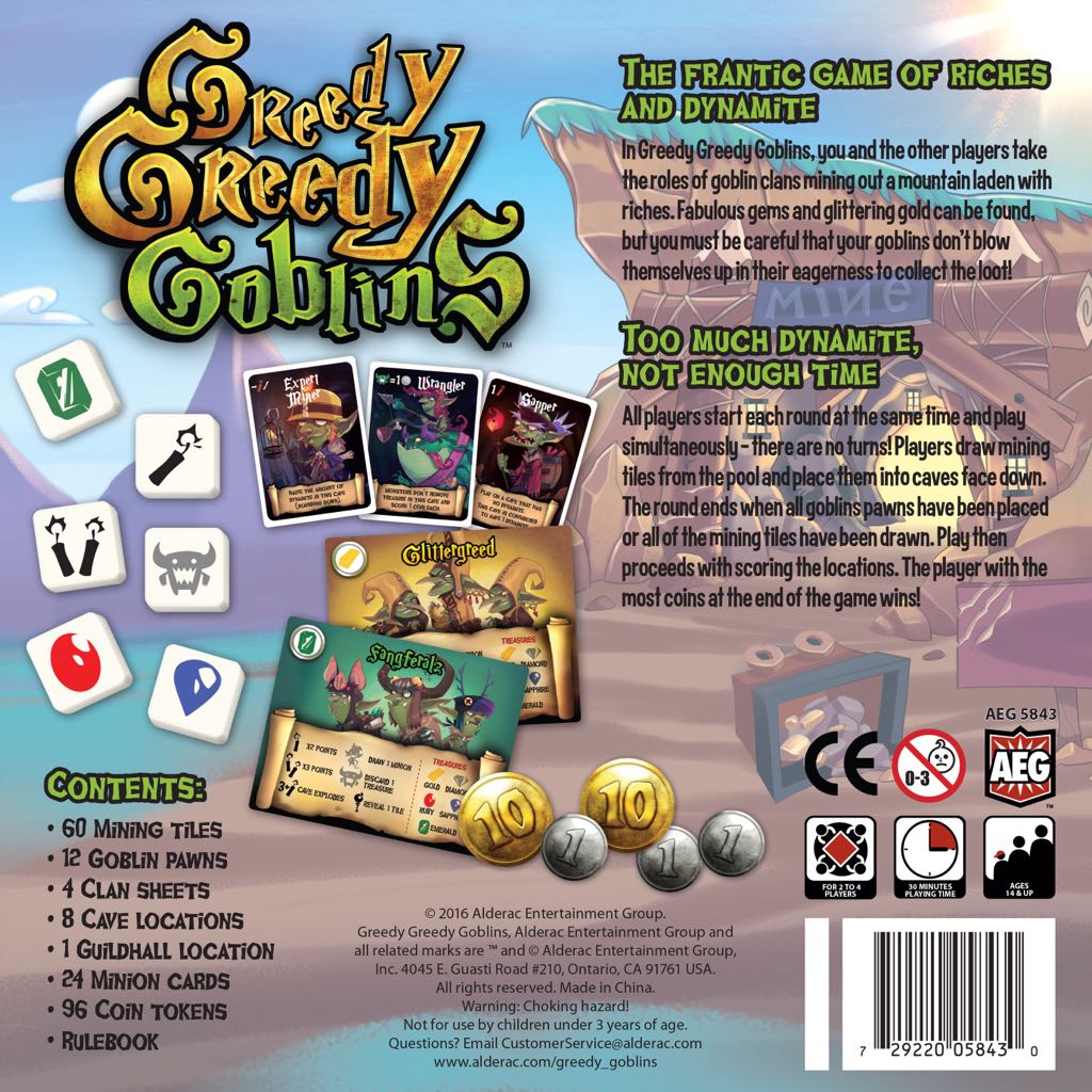 Greedy Greedy Goblins  (2-4) board game collectible [Barcode 729220058430] - Main Image 2