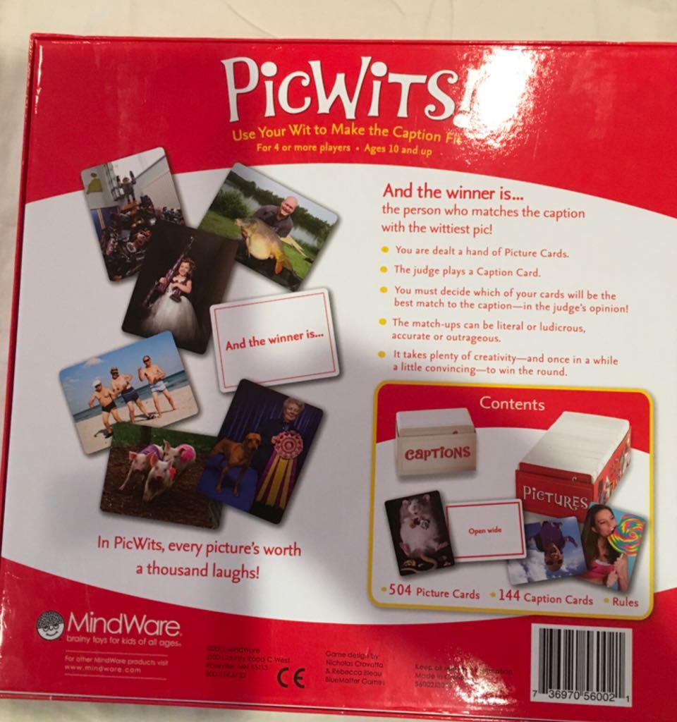Picwits!  (4+) board game collectible [Barcode 736970560021] - Main Image 2