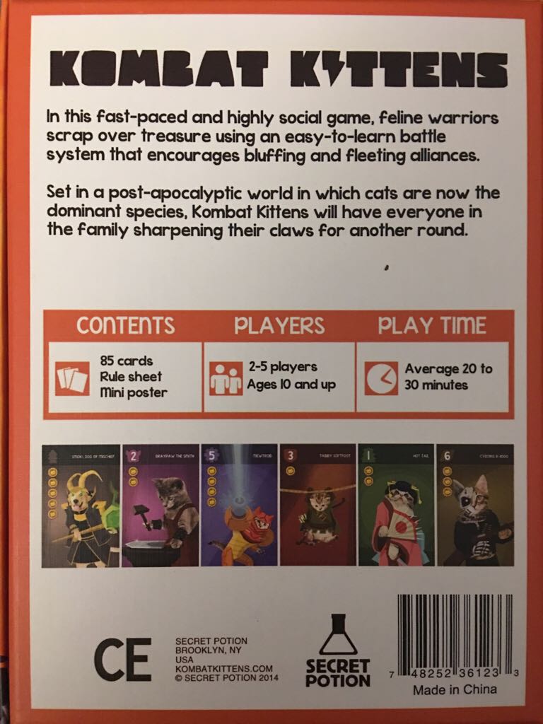 Kombat Kittens  (2-5) board game collectible [Barcode 748252361233] - Main Image 2