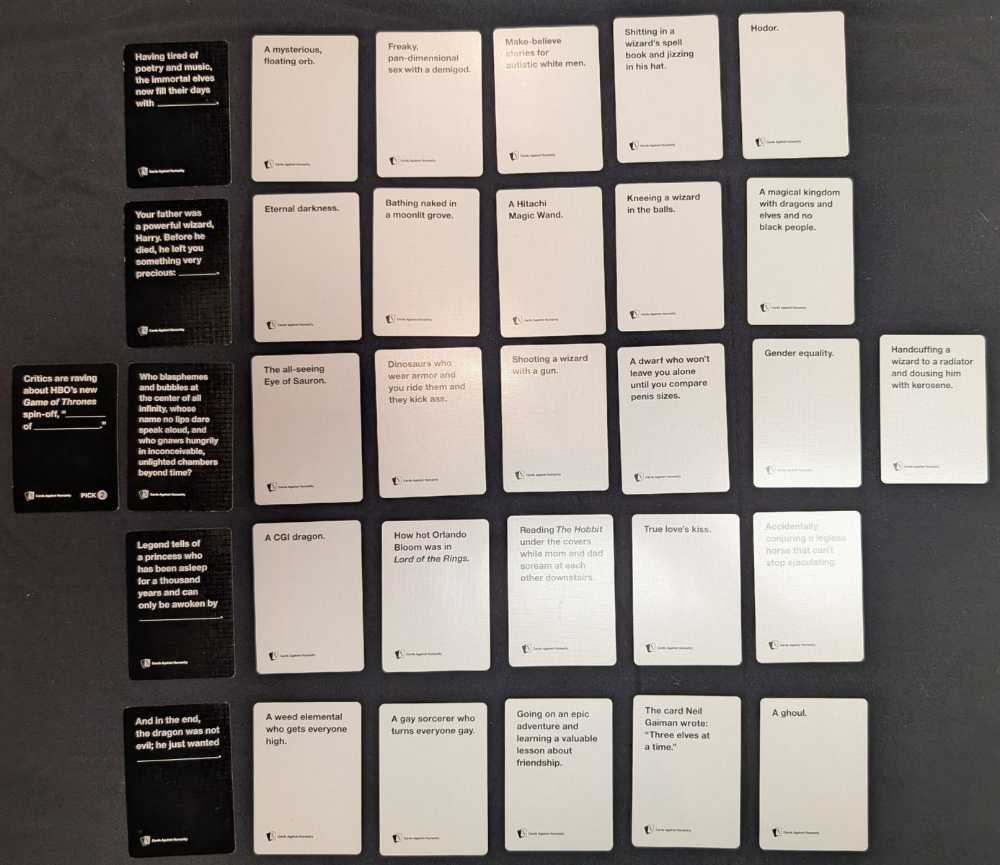 Cards Against Humanity: Fantasy Pack  (4+) board game collectible [Barcode 754207313646] - Main Image 3
