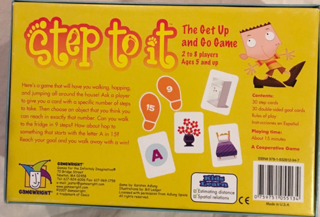 Step To It  (2-8) board game collectible [Barcode 759751055134] - Main Image 2