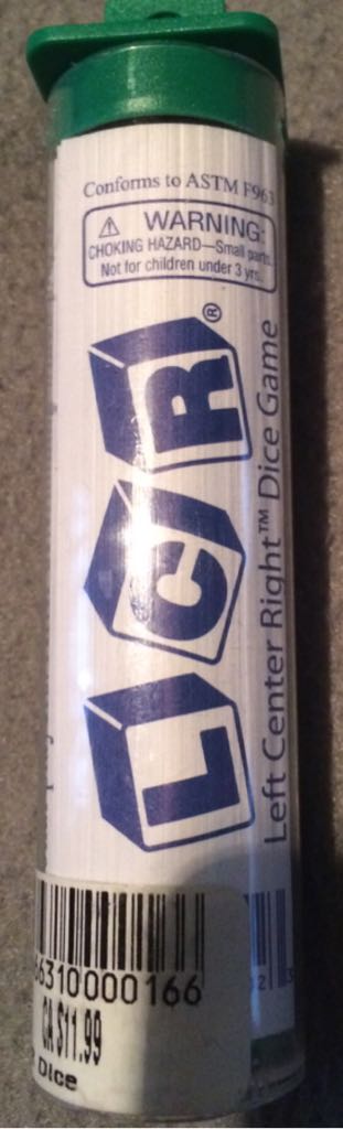 Left Center Right: The Original LCR  (3+) board game collectible [Barcode 766631000023] - Main Image 2