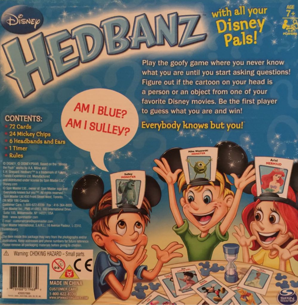 Disney Headbanz  (2-6) board game collectible [Barcode 778988019689] - Main Image 2