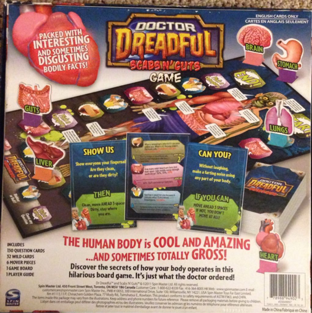 Doctor Dreadful Scabs N’ Guts Game  (2-6 Players) board game collectible [Barcode 778988949023] - Main Image 2