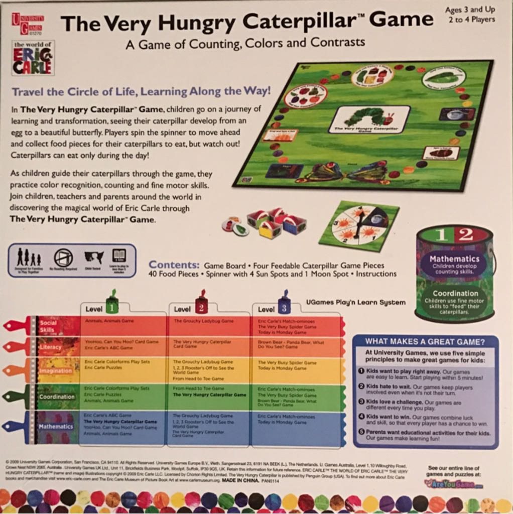 The Very Hungry Caterpillar Game  (2-4) board game collectible [Barcode 794764012705] - Main Image 2