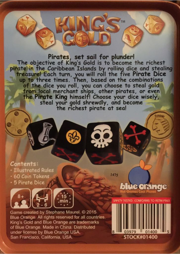 King’s Gold  (6) board game collectible [Barcode 803979014005] - Main Image 2