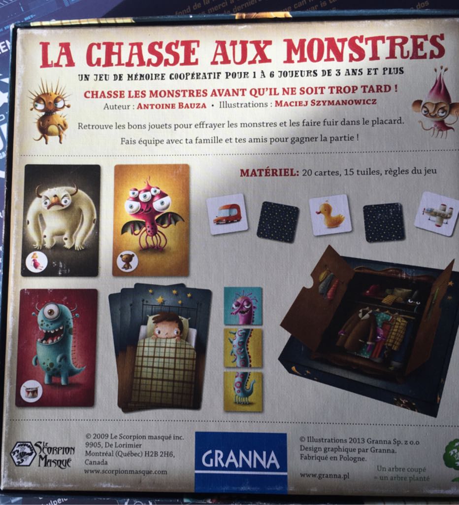 La Chasse Aux Monstres   (1-6) board game collectible [Barcode 807658000396] - Main Image 2
