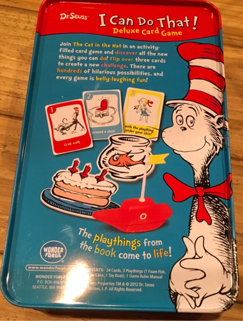Dr. Seuss I Can Do That! Deluxe Card Game  (2+) board game collectible [Barcode 810558011157] - Main Image 2