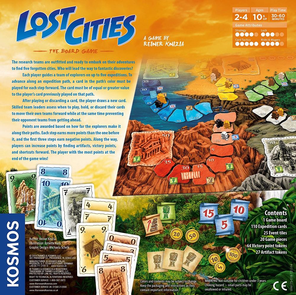 Lost Cities -The Board Game  (2-4) board game collectible [Barcode 814743011618] - Main Image 2